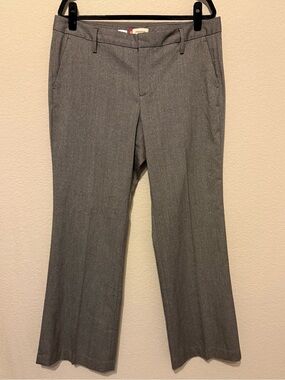 Gap Dress Pants Womens 14 straight leg stretch Gray Casual Brown Taupe Business